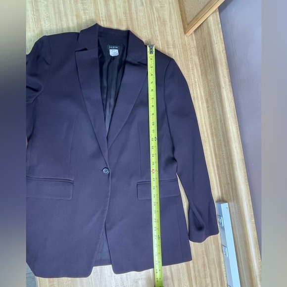 J. Crew 100% wool eggplant blazer jacket women’s size P12 - Picture 13 of 14